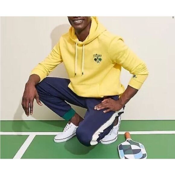 Prince Pickleball Hoodie Sweatshirt Mens Yellow Pullover Pockets NWT XL Extra - Picture 2 of 3